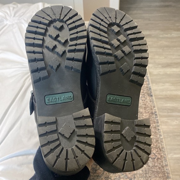 Eastland Nola black leather clogs‎ w/ retro chunky/platform heel. US 9.5/EU 41 - Picture 8 of 11